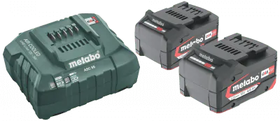 Batterisæt med 2×18V/4,0Ah Li-Power + lader ACS 55 metabo